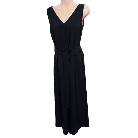 Everlane The Ultimate Crop Jumpsuit Women's Size 4 Black Wide Leg - Picture 6 of 14